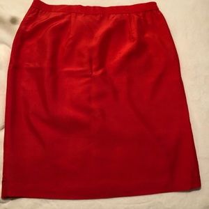 Burnt Orange LIZDEN Silk Skirt-Size 16